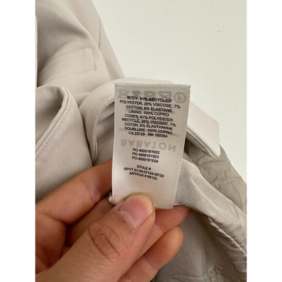Babaton Atelier Aritzia Women's Oversized Single Breasted Blazer Cream Size 1 - Picture 6 of 10